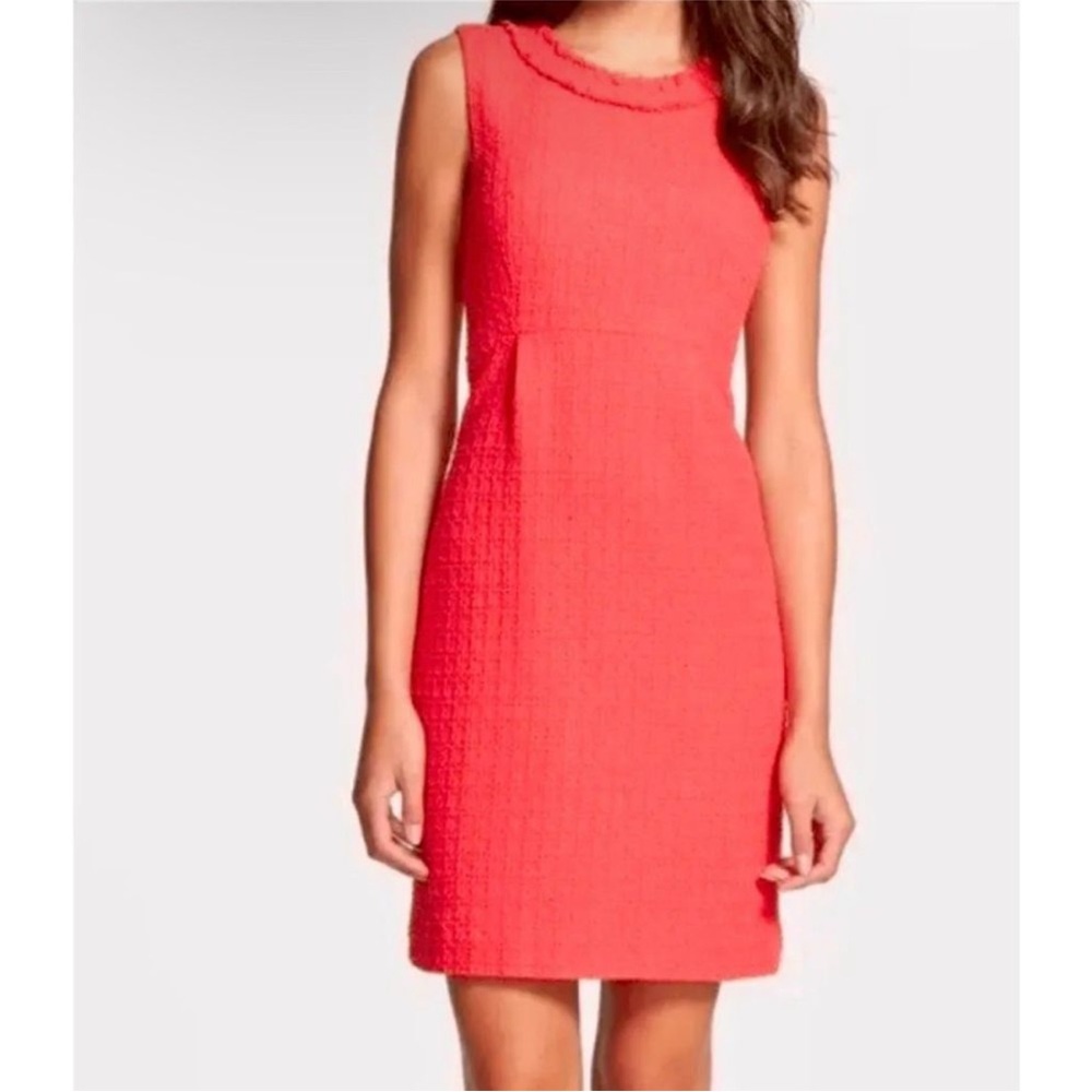 Kate Spade Terri Tweed Coral Dress 14